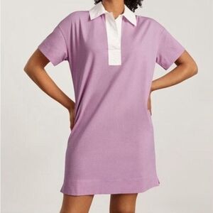 NWT Everlane Womens Polo Dress 100% Organic Cotton Preppy Collared Pink Sz Small